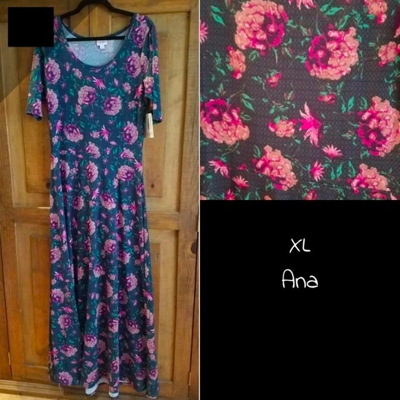 LuLaRoe Dresses & Skirts - LuLaRoe Ana Maxi Dress XL Floral NEW